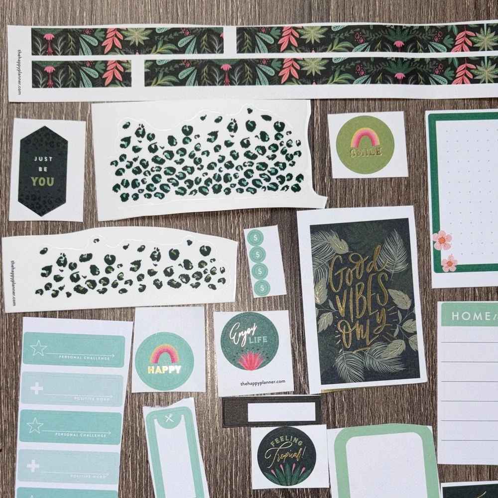 ❤️$2 Wild Blue - Green Hue Happy Planner Not So Mystery Set